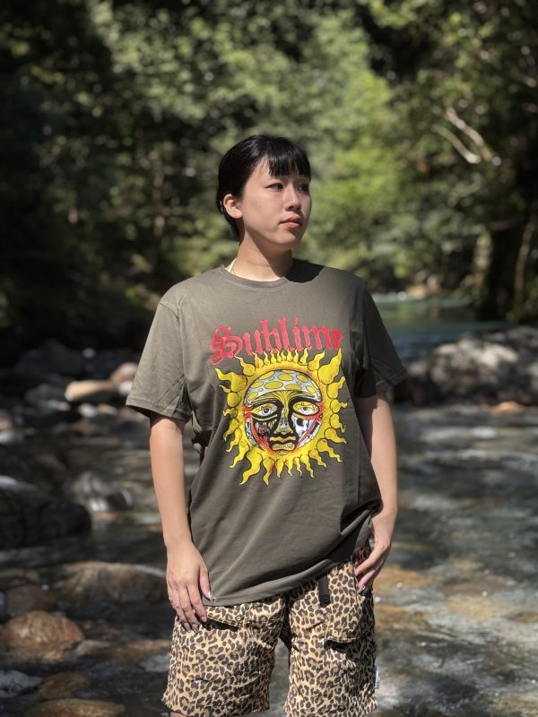 画像8: Lラスト2枚で終了 SUBLIME / Yellow Sun Tシャツ グリーン (8)
