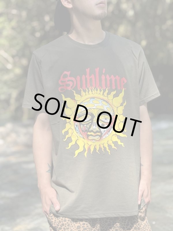 画像5: Lラスト1枚で終了 SUBLIME / Yellow Sun Tシャツ グリーン (5)