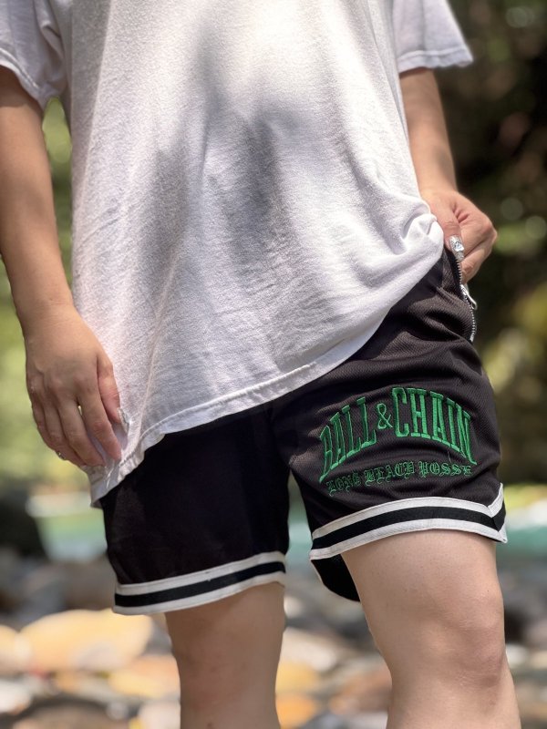 画像12: 送料無料 FUCKIN' MELLOW CLOTHING / Long Beach Posse artwork by PICTURE MOUSE バスケショーツ ブラック (12)