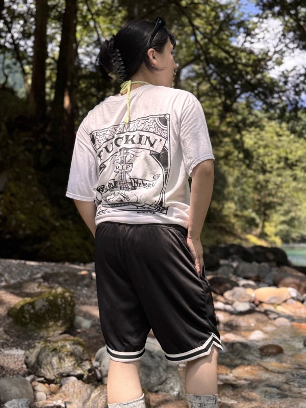 画像15: 送料無料 FUCKIN' MELLOW CLOTHING / Long Beach Posse artwork by PICTURE MOUSE バスケショーツ ブラック (15)