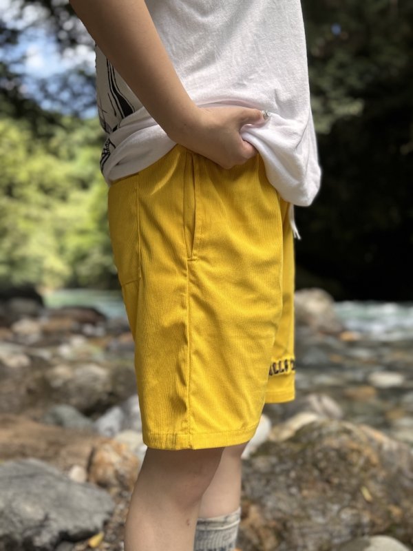 画像16: 送料無料 FUCKIN' MELLOW CLOTHING / "Hula Logo" designed by LOWHIDE コーデュロイ イージーショーツ イエロー (16)
