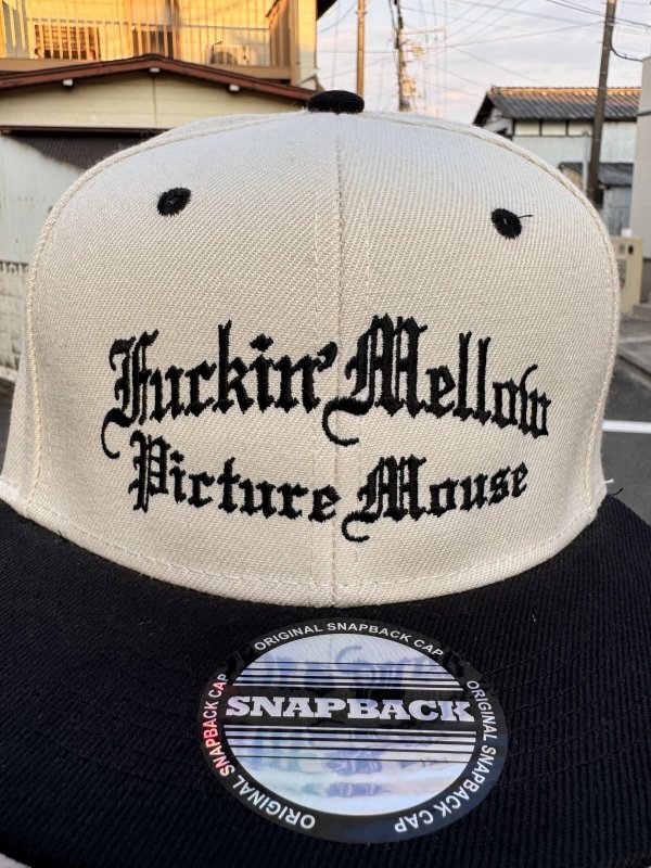 画像9: FUCKIN' MELLOW CLOTHING x PICTURE MOUSE / スナップバックキャップ カーキ/ブラック (9)