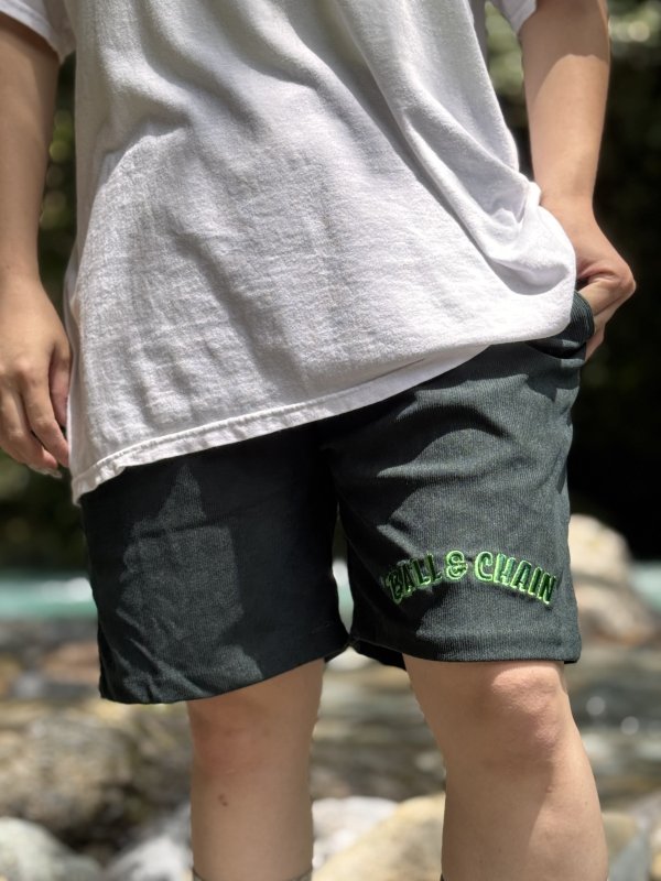 画像13: 送料無料 FUCKIN' MELLOW CLOTHING / "Hula Logo" designed by LOWHIDE コーデュロイ イージーショーツ ダークグリーン (13)