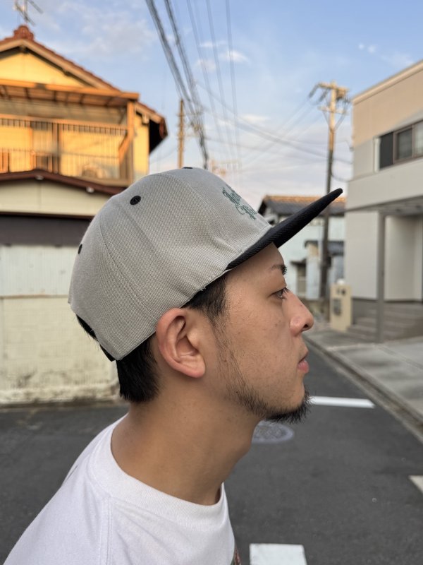 画像13: FUCKIN' MELLOW CLOTHING x PICTURE MOUSE / スナップバックキャップ グレー/グリーン (13)