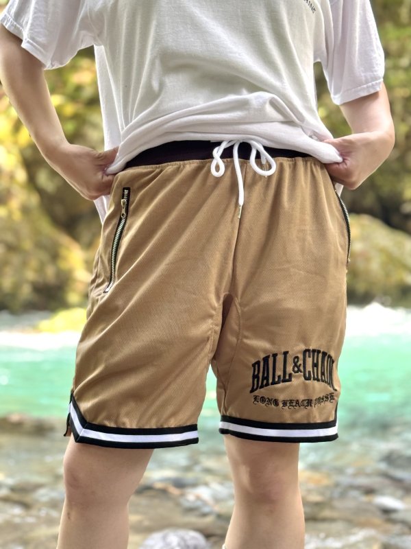 画像14: 送料無料 FUCKIN' MELLOW CLOTHING / Long Beach Posse artwork by PICTURE MOUSE バスケショーツ カーキ (14)