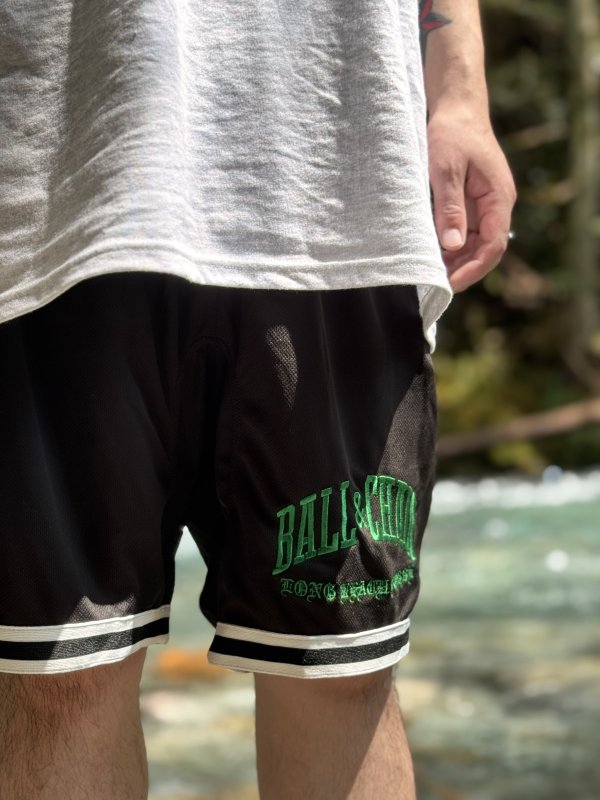 画像3: 送料無料 FUCKIN' MELLOW CLOTHING / Long Beach Posse artwork by PICTURE MOUSE バスケショーツ ブラック (3)