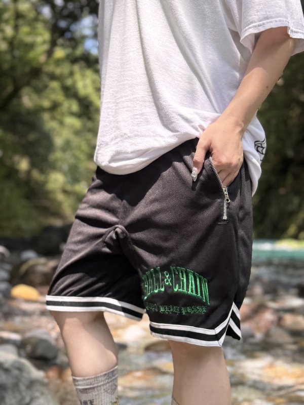 画像13: 送料無料 FUCKIN' MELLOW CLOTHING / Long Beach Posse artwork by PICTURE MOUSE バスケショーツ ブラック (13)