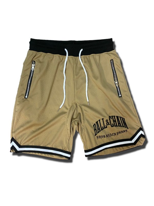 画像17: 送料無料 FUCKIN' MELLOW CLOTHING / Long Beach Posse artwork by PICTURE MOUSE バスケショーツ カーキ (17)