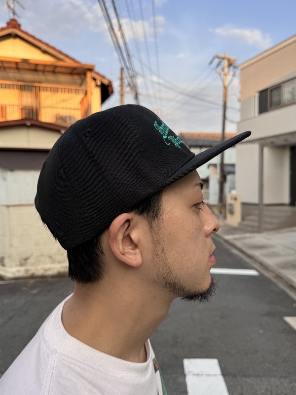 画像13: FUCKIN' MELLOW CLOTHING x PICTURE MOUSE / スナップバックキャップ ブラック/グリーン (13)