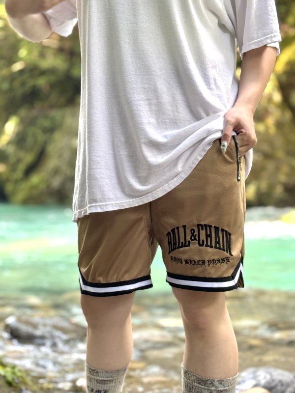 画像11: 送料無料 FUCKIN' MELLOW CLOTHING / Long Beach Posse artwork by PICTURE MOUSE バスケショーツ カーキ (11)