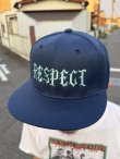 画像3: FUCKIN' MELLOW / RESPECT Artwork by WACKY  スナップバックキャップ ネイビー/ライトブルー (3)