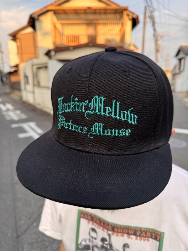 画像10: FUCKIN' MELLOW CLOTHING x PICTURE MOUSE / スナップバックキャップ ブラック/グリーン (10)