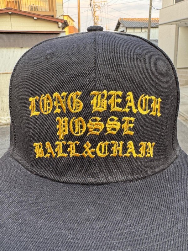 画像9: FUCKIN' MELLOW CLOTHING / Long Beach Posse スナップバックキャップ ブラック/ゴールド (9)