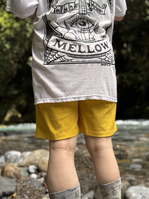 画像19: 送料無料 FUCKIN' MELLOW CLOTHING / "Hula Logo" designed by LOWHIDE コーデュロイ イージーショーツ イエロー (19)