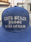 画像2: FUCKIN' MELLOW CLOTHING / Long Beach Posse スナップバックキャップ ネイビー/グレー (2)