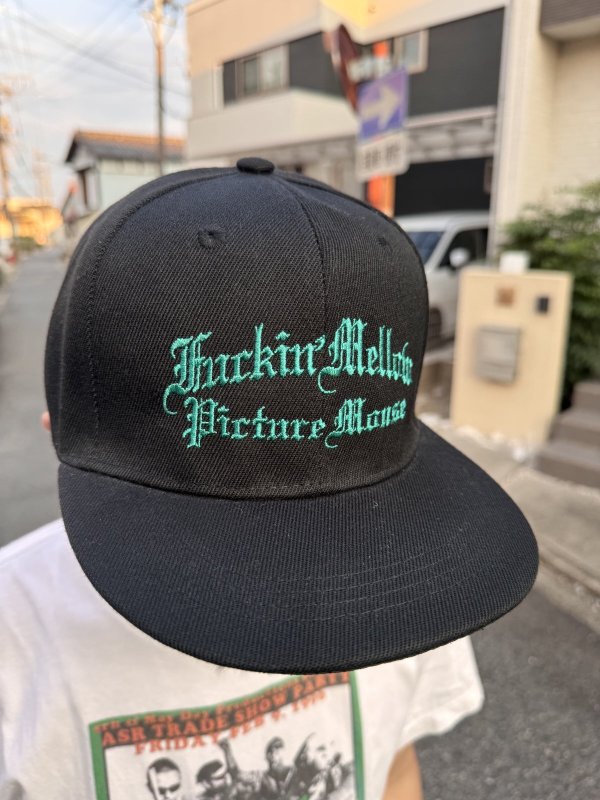 画像11: FUCKIN' MELLOW CLOTHING x PICTURE MOUSE / スナップバックキャップ ブラック/グリーン (11)