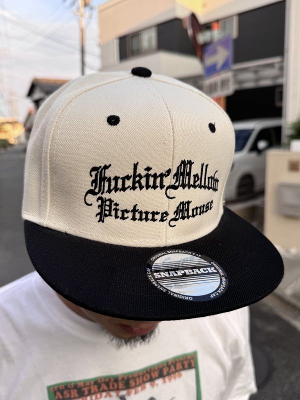 画像11: FUCKIN' MELLOW CLOTHING x PICTURE MOUSE / スナップバックキャップ カーキ/ブラック (11)
