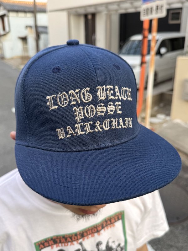 画像11: FUCKIN' MELLOW CLOTHING / Long Beach Posse スナップバックキャップ ネイビー/グレー (11)