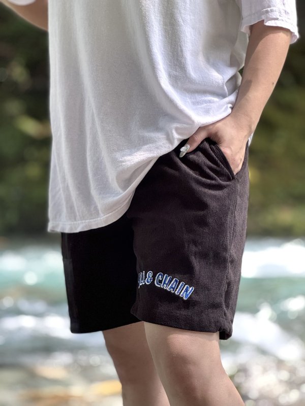 画像12: 送料無料 FUCKIN' MELLOW CLOTHING / "Hula Logo" designed by LOWHIDE コーデュロイ イージーショーツ ブラック (12)
