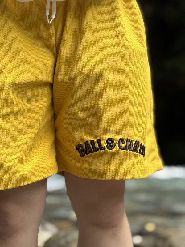 画像15: 送料無料 FUCKIN' MELLOW CLOTHING / "Hula Logo" designed by LOWHIDE コーデュロイ イージーショーツ イエロー (15)