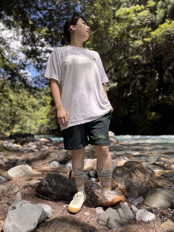 画像12: 送料無料 FUCKIN' MELLOW CLOTHING / "Hula Logo" designed by LOWHIDE コーデュロイ イージーショーツ ダークグリーン (12)