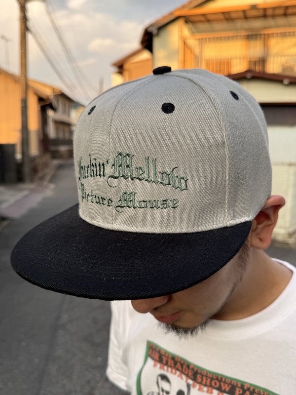 画像10: FUCKIN' MELLOW CLOTHING x PICTURE MOUSE / スナップバックキャップ グレー/グリーン (10)