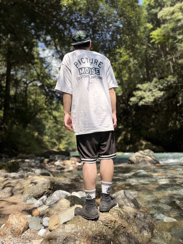 画像8: 送料無料 FUCKIN' MELLOW CLOTHING / Long Beach Posse artwork by PICTURE MOUSE バスケショーツ ブラック (8)