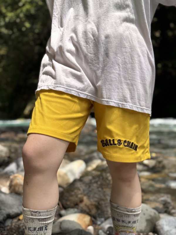 画像13: 送料無料 FUCKIN' MELLOW CLOTHING / "Hula Logo" designed by LOWHIDE コーデュロイ イージーショーツ イエロー (13)