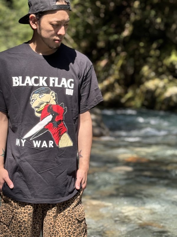 画像4: BLACK FLAG / My War Tシャツ ブラック SST Records Official  (4)