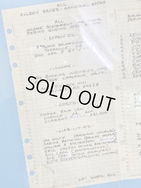 画像8: ラスト1枚 訳アリB品70％OFF  ALL / Allroy Saves 12インチ レコード SST Records Official 新品未開封 (8)