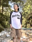 画像1: 送料無料 BLACK FLAG / Logo ラグラン七分Tシャツ SST Records Official (1)
