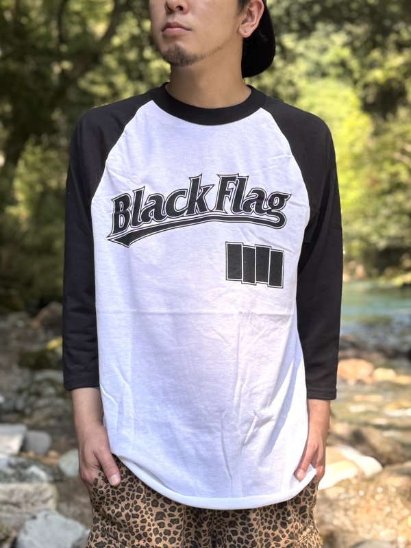 画像3: 送料無料 BLACK FLAG / Logo ラグラン七分Tシャツ SST Records Official (3)