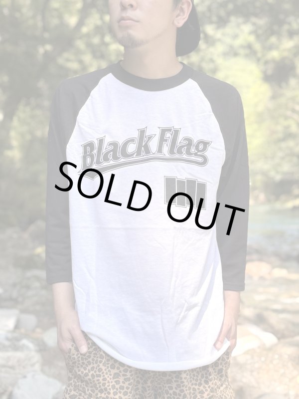 画像4: 送料無料 XL4枚で終了 BLACK FLAG / Logo ラグラン七分Tシャツ SST Records Official (4)