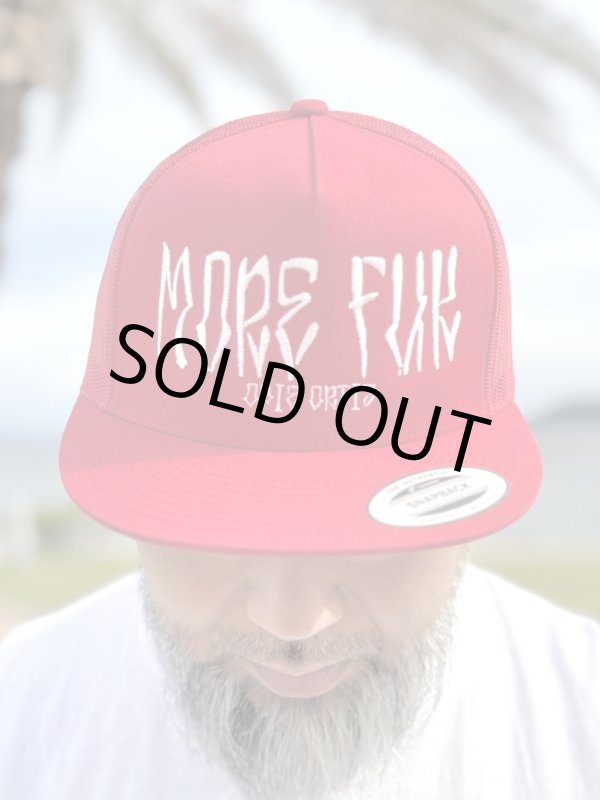 画像3: 送料無料 ラスト1枚で終了 MORE FUCK / More Fuk メッシュスナップバックキャップ レッド (3)