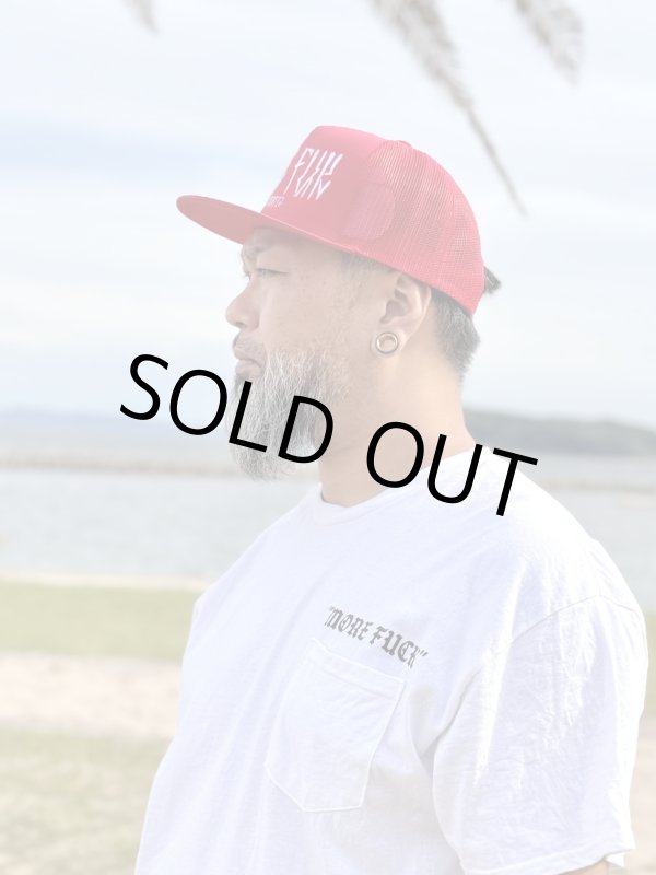 画像4: 送料無料 ラスト1枚で終了 MORE FUCK / More Fuk メッシュスナップバックキャップ レッド (4)