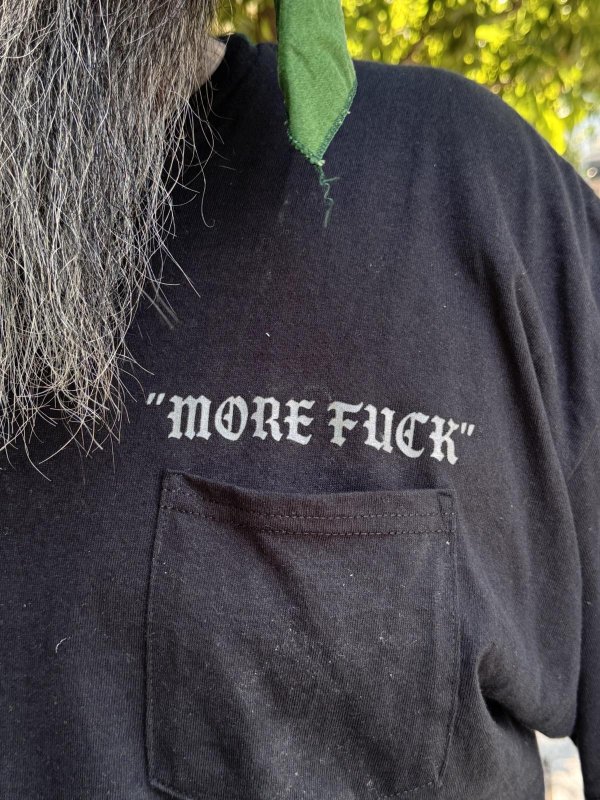 画像8: 送料無料 MORE FUCK / Opie Owl ポケットTシャツ ブラック (8)