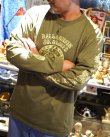 画像4: 送料無料 SK OLDIES x BALL&CHAIN Collaboration L/S T-shirts Designed by BLACKSTAR TATTOO JUN LIGHT OLIVE (4)