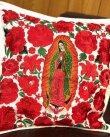 画像3: 送料無料 ESTRELLA STANDARD / GUATEMALA  ALL刺繍 グアダルーペ 薔薇 クッションカバー&ヌードクッションセット ホワイト (3)