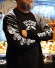画像2: 送料無料 SK OLDIES x BALL&CHAIN Collaboration L/S T-shirts Designed by BLACKSTAR TATTOO JUN BLACK (2)