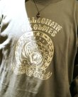 画像5: 送料無料 SK OLDIES x BALL&CHAIN Collaboration L/S T-shirts Designed by BLACKSTAR TATTOO JUN LIGHT OLIVE (5)
