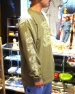 画像7: 送料無料 SK OLDIES x BALL&CHAIN Collaboration L/S T-shirts Designed by BLACKSTAR TATTOO JUN LIGHT OLIVE (7)