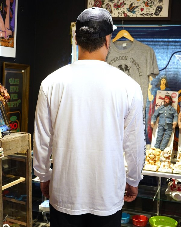 画像10: 送料無料 SK OLDIES x BALL&CHAIN Collaboration L/S T-shirts Designed by BLACKSTAR TATTOO JUN WHITE (10)