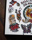 画像5: SK OLDIES x BALL&CHAIN Collaboration Tattoo Flash Designed by BLACKSTAR TATTOO JUN A3(420mm x 297mm) (5)