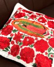画像5: 送料無料 ESTRELLA STANDARD / GUATEMALA  ALL刺繍 グアダルーペ 薔薇 クッションカバー&ヌードクッションセット ホワイト (5)