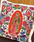 画像3: 送料無料 ESTRELLA STANDARD / GUATEMALA  ALL刺繍 グアダルーペ カラーリリー クッションカバー&ヌードクッションセット ホワイト (3)