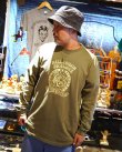 画像1: 送料無料 SK OLDIES x BALL&CHAIN Collaboration L/S T-shirts Designed by BLACKSTAR TATTOO JUN LIGHT OLIVE (1)