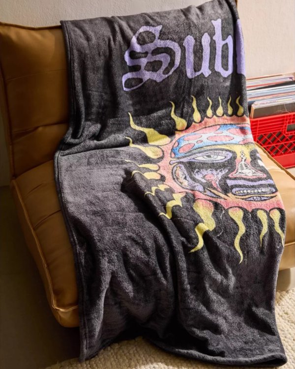 画像12: 人気の為再入荷 送料無料 SUBLIME x SLOWTIDE / 40oz Sun フリース 毛布 ブランケット (12)