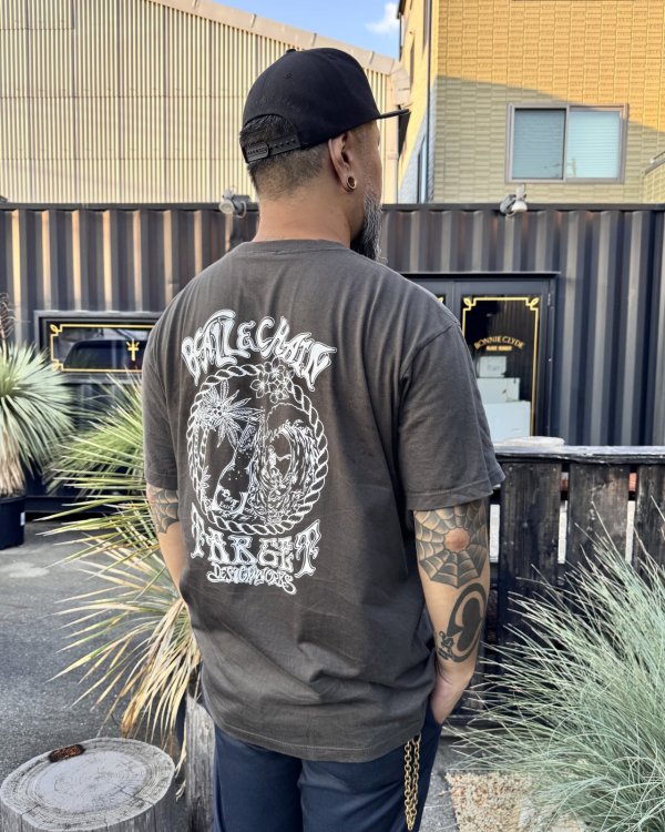 画像1: TARGET DESIGN WORKS x BALL&CHAIN / コラボTシャツ インクブラック (1)