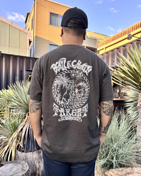 画像4: TARGET DESIGN WORKS x BALL&CHAIN / コラボTシャツ インクブラック (4)