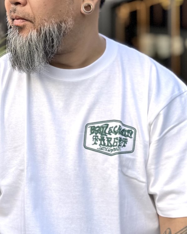 画像4: TARGET DESIGN WORKS x BALL&CHAIN / コラボTシャツ ホワイト (4)